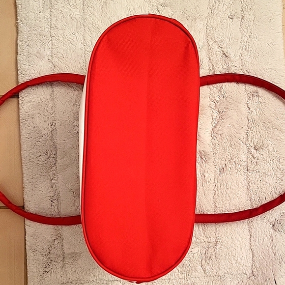 NEW Cancun Canvas Beach/Tote Bag, Red & White Stripes, Washable! - Picture 4 of 9